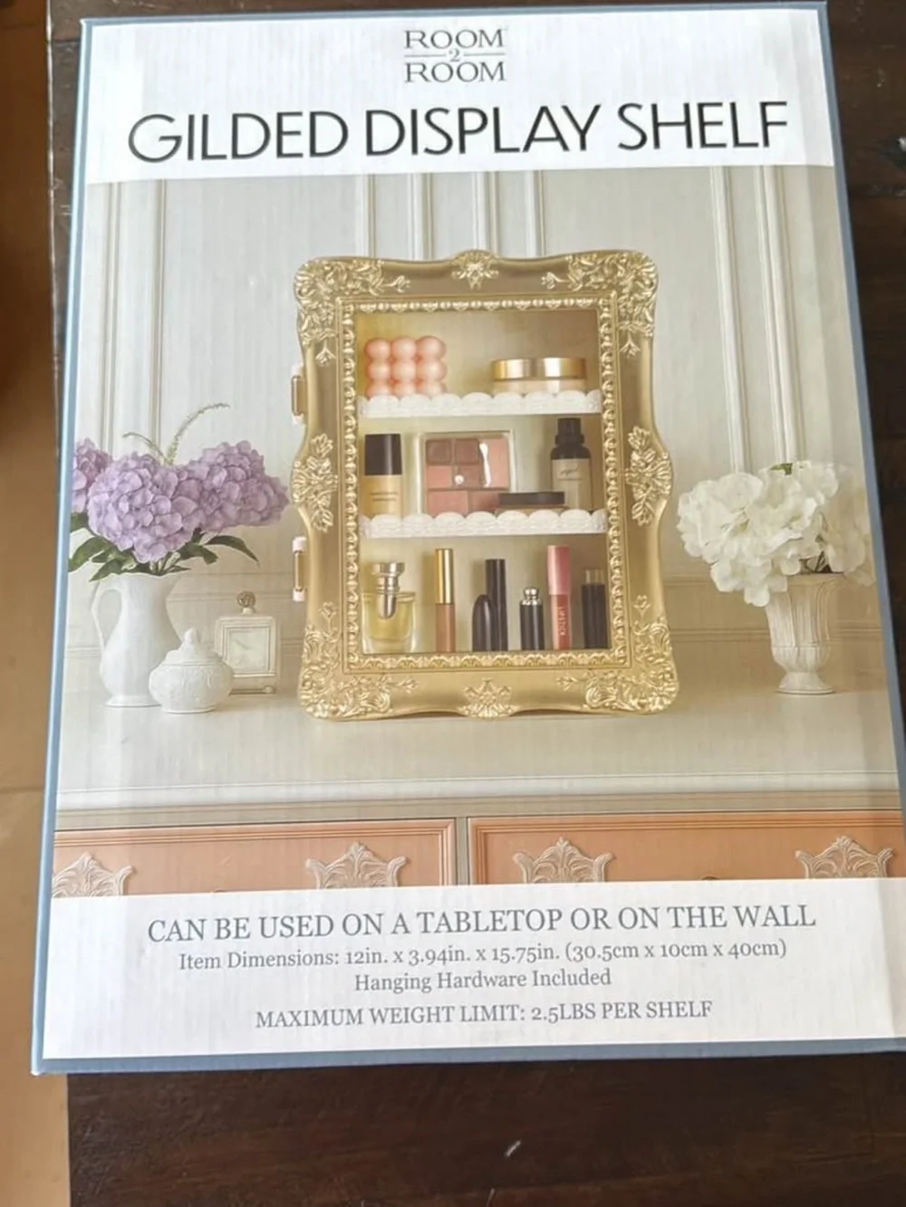 Gilded Display Shelf - Gold